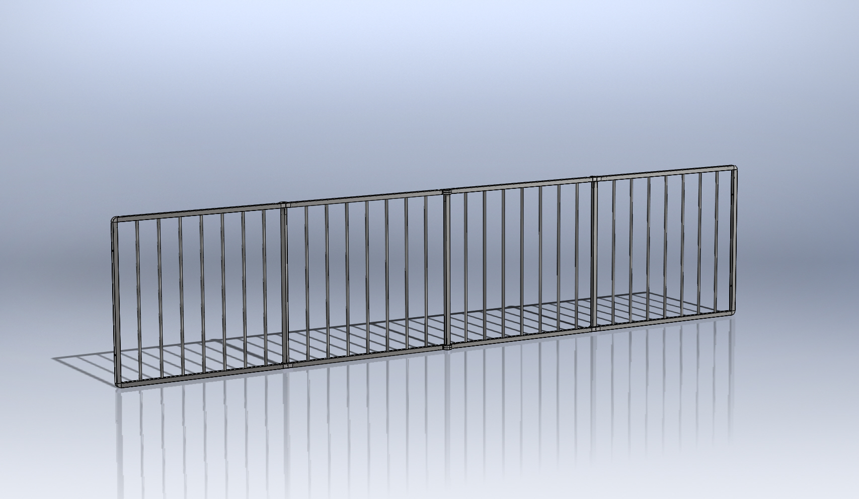 Folding fence 4 parts