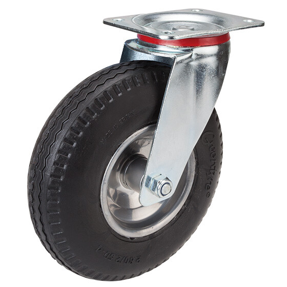 Fahrwerk für A-Wand  PU-Reifen 225 mm pannensicher